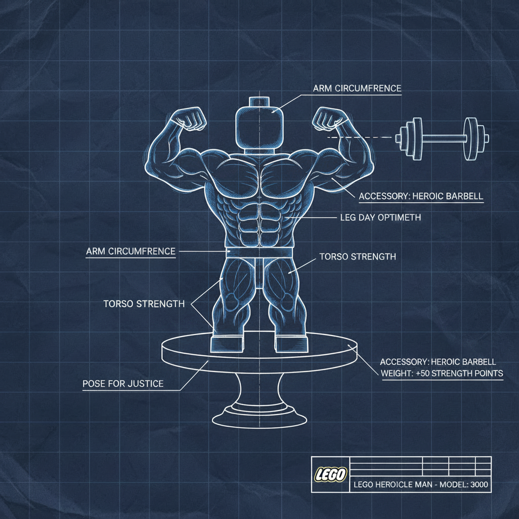 LEGO Blueprint Flexing - Baby Blue