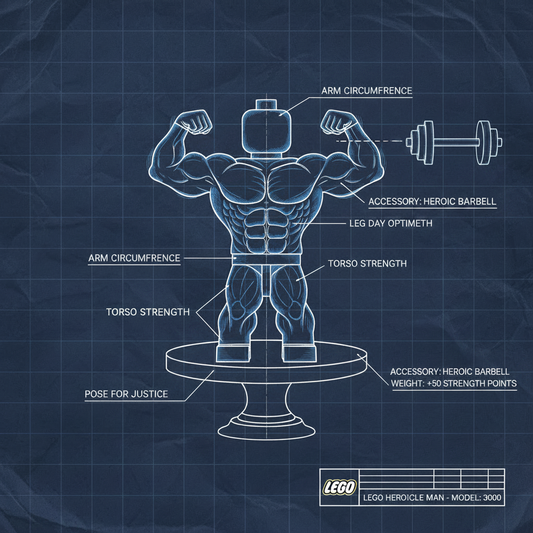 LEGO Blueprint Flexing - Baby Blue