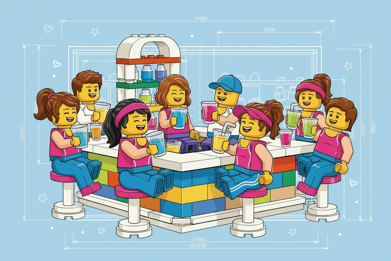 LEGO Gym Bar Blueprint Background
