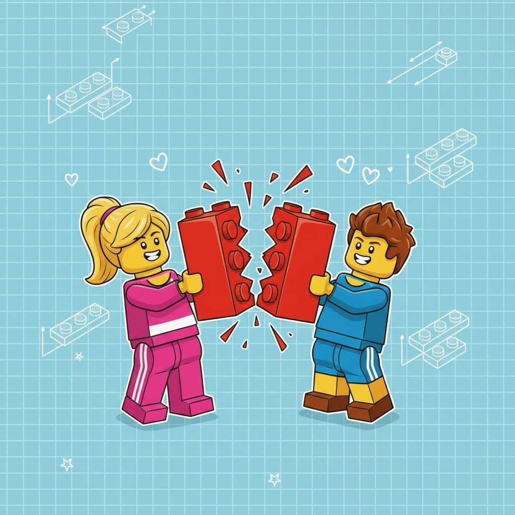 LEGO Gym Duo Breaking a Brick