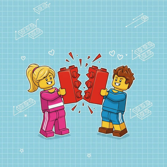 LEGO Gym Duo Breaking a Brick